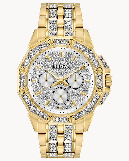 Read more about the article Bulova Men’s Crystal Octava Chronograph Quartz Watch, Pave Crystal Dial Best 2024